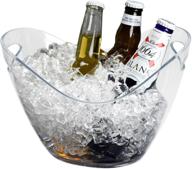 🍾 yesland 3.5 liter clear plastic ice bucket - storage tub for wine, champagne, and beer bottles - perfect for parties and events логотип