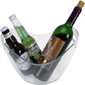 img 3 attached to 🍾 Yesland 3.5 Liter Clear Plastic Ice Bucket - Storage Tub for Wine, Champagne, and Beer Bottles - Perfect for Parties and Events