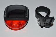 super bright solar power energy bicycle red 2 led rear lamp tail light logo