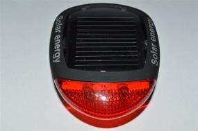 img 2 attached to Super Bright Solar Power Energy Bicycle Red 2 LED Rear Lamp Tail Light