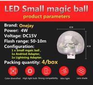 4pc/box, onejay, led small magic ball, micro usb mini rgb led bulb 4w stage light sound control club pub disco party music crystal, for android or iphone (4lamp+4lighting+4mirco), seo-optimized логотип