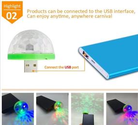 img 2 attached to 4pc/Box, Onejay, LED Small Magic Ball, Micro USB Mini RGB LED Bulb 4W Stage Light Sound Control Club Pub Disco Party Music Crystal, for Android or iPhone (4lamp+4Lighting+4Mirco), SEO-Optimized