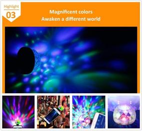 img 1 attached to 4pc/Box, Onejay, LED Small Magic Ball, Micro USB Mini RGB LED Bulb 4W Stage Light Sound Control Club Pub Disco Party Music Crystal, for Android or iPhone (4lamp+4Lighting+4Mirco), SEO-Optimized