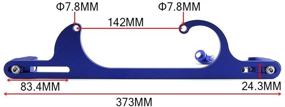 img 2 attached to 🔵 Номер 10 гонки кронштейн троса дроссельной заслонки: Регулируемый кронштейн из анодированного биллетного алюминия для дросселя серии 4150 4160, синий