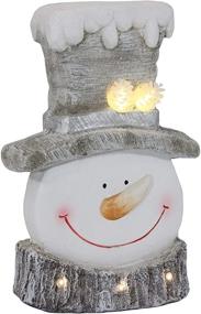 img 4 attached to Sunnydaze Frosty Snowman Christmas Decoration