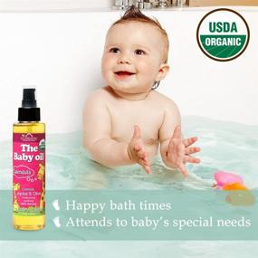 img 1 attached to 🍼 US Organic Baby Oil with Calendula: Caribbean Coconut + USDA Certified Jojoba & Olive Oil, Vitamin E, No Alcohol/Paraben/Detergents, Natural Scent, 5 fl. oz.