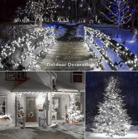 img 1 attached to 🎄 Christmas Lights 200 LEDs String Lights 75FT - 8 Modes Water Resistant Twinkle Lights for Xmas Tree, Holiday Decor, Party, Patio Yard - Cool White Fairy String Lights