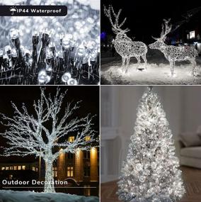 img 2 attached to 🎄 Christmas Lights 200 LEDs String Lights 75FT - 8 Modes Water Resistant Twinkle Lights for Xmas Tree, Holiday Decor, Party, Patio Yard - Cool White Fairy String Lights