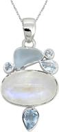 💎 yotreasure moonstone necklace - sterling silver 925, 18-inch chain pendant jewelry logo