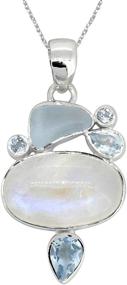 img 4 attached to 💎 YoTreasure Moonstone Necklace - Sterling Silver 925, 18-inch Chain Pendant Jewelry