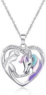 unicorn necklace hypoallergenic rainbow pendant logo