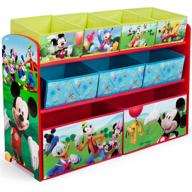 🐭 disney mickey mouse deluxe 9-bin toy storage organizer by delta children logo