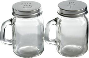 img 1 attached to Grant Howard Glass Mini Mason Salt and Pepper Shaker Set - 4 Ounce, Pack of 2