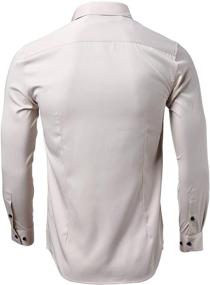 img 1 attached to 👔 Classic Button-Down Collar White Men's Shirts: Perfect Casual and Formal Attire