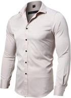 👔 classic button-down collar white men's shirts: perfect casual and formal attire logo