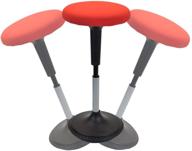 🪑 wobble stool standing desk balance chair - ergonomic adjustable height, active sitting perch for adults and kids - swiveling 360°, leaning support, sit-stand high computer chair logo