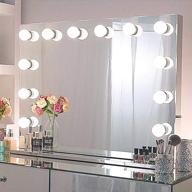 💡 chende hollywood vanity mirror: large wall lighted mirror with extra outlet, 14 led bulbs, stainless steel frame - 31.5 x 23.62 inches logo