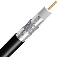 🔌 1000ft black tri shield direct burial rg-6 coaxial cable: high-quality audio/video telecommunication bulk coax cable for underground installations logo