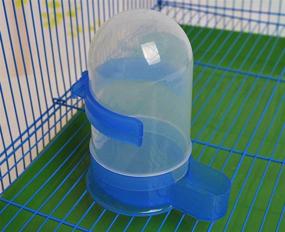 img 1 attached to 🦜 Bird Seed Feeder Bowl with Food and Water Dispenser for Parrot Macaw African Grey Budgie Parakeet Cockatiel Conure Lovebird Dove Cage