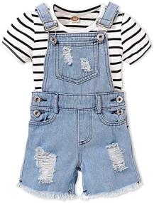 img 4 attached to Adorable Newborn Clothes: Toddler Jumpsuit Overalls for Girls' - Clothing, Jumpsuits, & Rompers