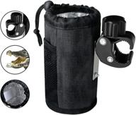 🚲 bike cup holder: versatile handlebar drink holder with mesh pockets & drain for motorcycles, atvs, boats, strollers, kayaks, bikes, wheelchairs logo