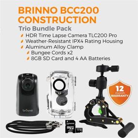 img 3 attached to Brinno BCC200 Construction & Outdoor Security Time Lapse Camera Trio Bundle Pack - TLC200 Pro Camera, Clamp, Water-Resistant Case - 42-Day Battery Life, 720P