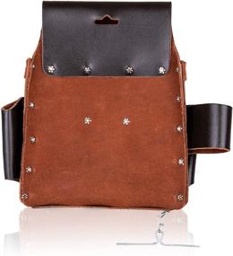 img 1 attached to 🛠️ Lautus Genuine Top/Full Grain Leather Tool Pouch Bag for Electricians/Contractors, 10 Pockets, 100% LEATHER
