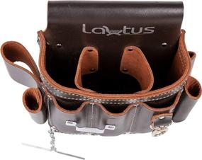 img 2 attached to 🛠️ Lautus Genuine Top/Full Grain Leather Tool Pouch Bag for Electricians/Contractors, 10 Pockets, 100% LEATHER