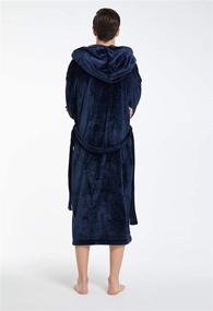 img 3 attached to 👘 Men's Lengthy Hooded Bathrobe Housecoat Nightgown Apparel