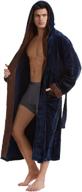 👘 men's lengthy hooded bathrobe housecoat nightgown apparel logo