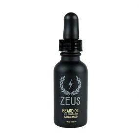 img 4 attached to ZEUS 1oz Beard Oil - Premium All-Natural Vegan Conditioning Oil, Made in USA: Moisturizes, Softens, Reduces Itch, Non-Greasy - Sandalwood Scent