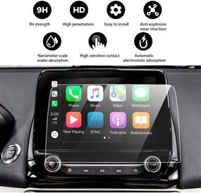 img 3 attached to 📱Защитная пленка для сенсорного экрана EcoSport Sync 3 App Link My Center Control - высокой четкости, устойчивая к царапинам, стекло для защиты навигационного дисплея автомобиля (8 дюймов).