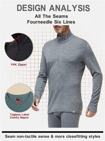 img 1 attached to Eizniz Naturwool Merino Midweight Thermal Men's Clothing in Active