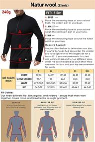 img 3 attached to Eizniz Naturwool Merino Midweight Thermal Men's Clothing in Active