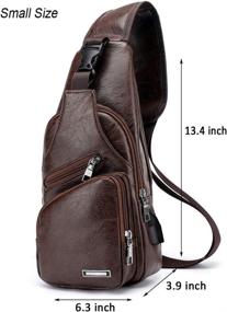 img 1 attached to 👜 Chic Leather Sling Crossbody Shoulder Charging: Stay Stylishly Powered On-the-Go!