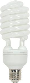 img 1 attached to 💡 Satco S7389 65W (300W) Hi-Pro Spiral CFL Daylight Белая лампа, 4300 люмен, 5000К, ламельный цоколь, 120В