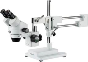 img 4 attached to 🔬 AmScope SM-4B Professional Binocular Stereo Zoom Microscope with WH10x Eyepieces, 7X-45X Magnification, and 0.7X-4.5X Zoom Objective on a Double-Arm Boom Stand