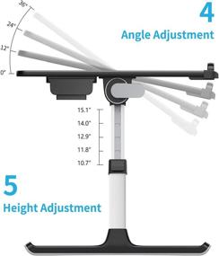 img 2 attached to SAIJI Adjustable Foldable Storage Working Laptop Accessories