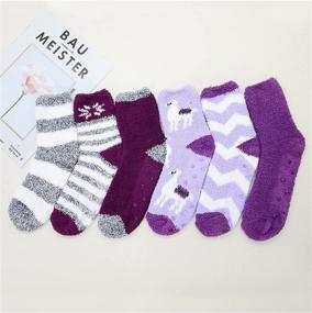 img 3 attached to 🎁 Christmas Gift: Century Star Women's Cozy Non Slip Socks with Grip - Ideal for Sports, Outdoors, and Fuzzy Comfort