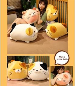 img 1 attached to 🐱 Cute and Super Soft 23.6in Big Fat Cat Plush Hugging Pillow for Kids, Perfect Sleeping Cat Plushie Partner Gift for Boys and Girls