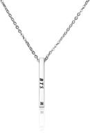 🎵 bts vertical bar necklace with team logo - kpop bangtan boys army gift: love symbol & member name necklace logo