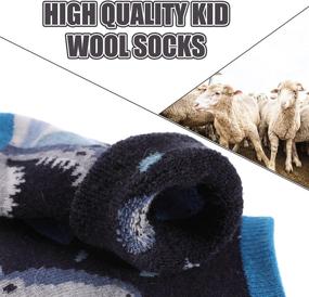 img 3 attached to 🧦 Cozy and Snug: BRMINROU Children's Boys Girls Winter Thick Warm Crew Wool Socks - 6 Pairs