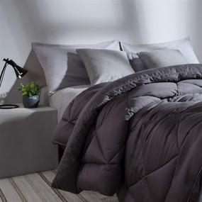 img 1 attached to 🌿 SNUZZZZ Premium Eucalyptus White Twin Alternative Down Comforter Duvet Insert