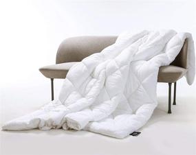 img 4 attached to 🌿 SNUZZZZ Premium Eucalyptus White Twin Alternative Down Comforter Duvet Insert