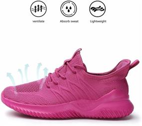 img 2 attached to Walking Running Sneakers Lightweight Trainers Women's Shoes and Athletic