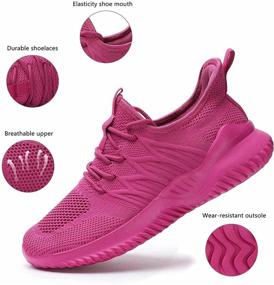 img 3 attached to Walking Running Sneakers Lightweight Trainers Women's Shoes and Athletic