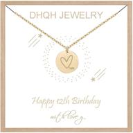 💖 dhqh gold pendant heart necklace - perfect 10th, 15th, 18th, 20th birthday gifts for girls logo