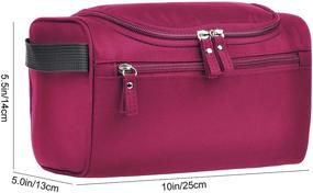 img 2 attached to 🧳 Vercord Men's Small Toiletry Bag for Travel, Shaving, Shower - Burgundy