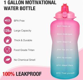 img 2 attached to Gallon Motivational Leakproof Fitness Outdoor Outdoor Recreation for Accessories