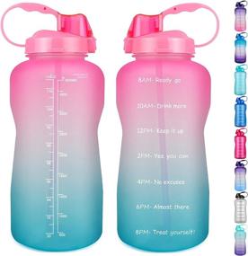 img 4 attached to Gallon Motivational Leakproof Fitness Outdoor Outdoor Recreation for Accessories